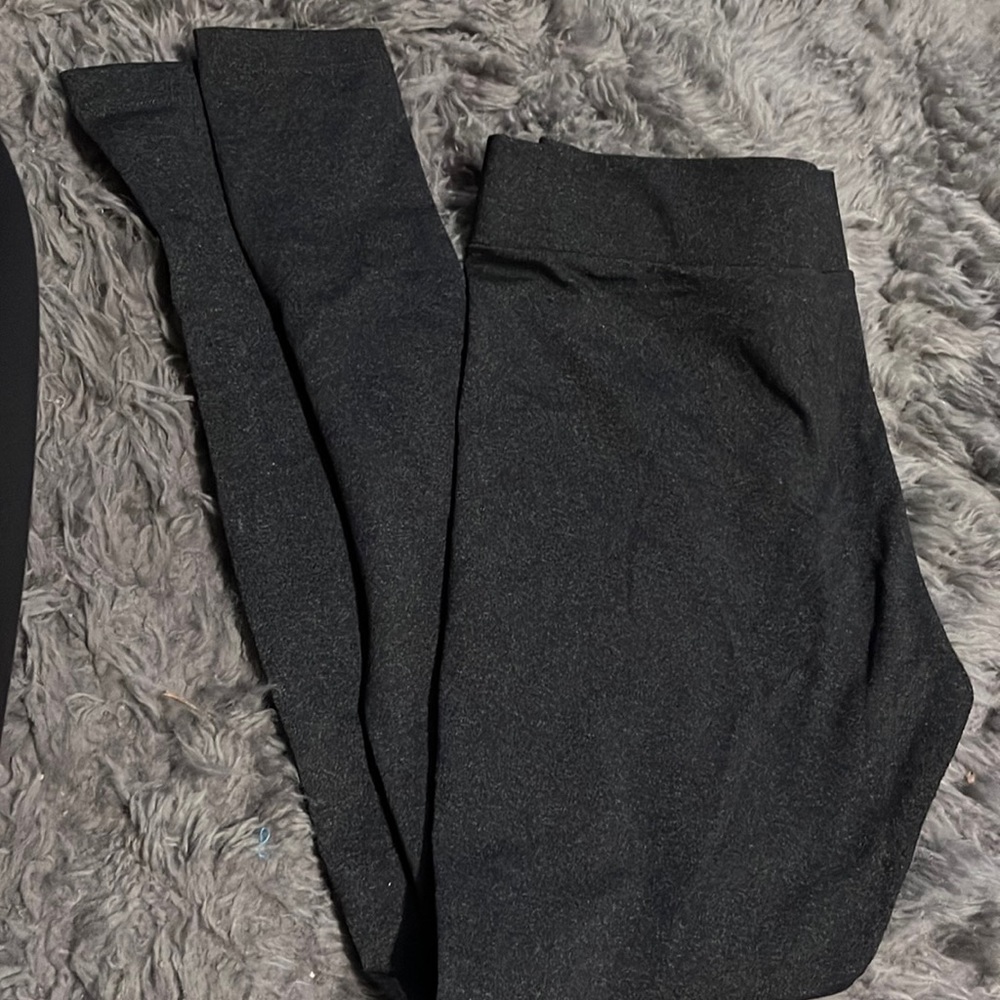 Marty M gray stretch leggings elastic waist